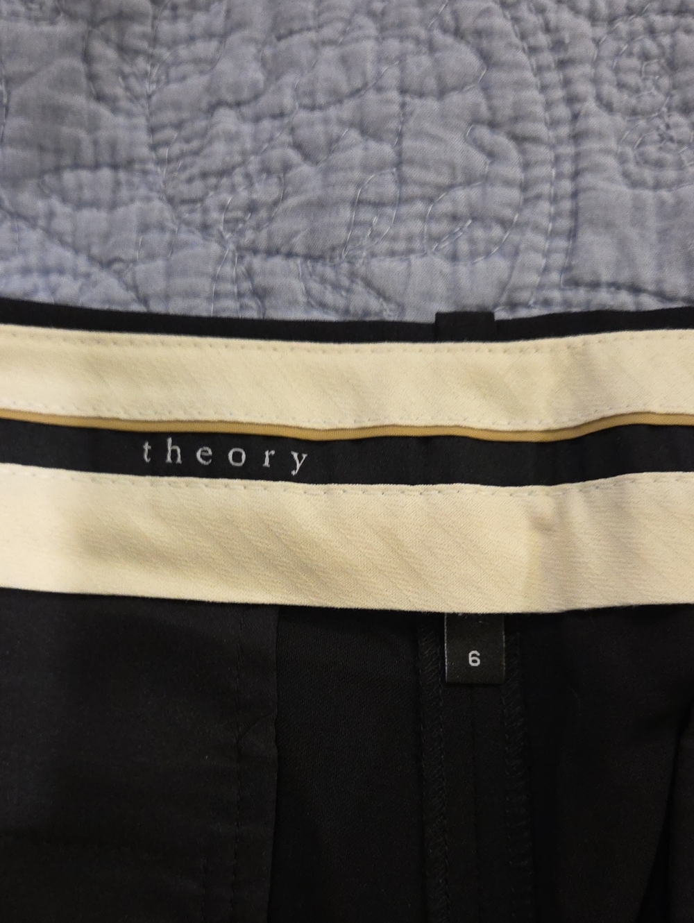 Theory Max C Tailor Dress Pants Black Wool Flare Trousers Size 4📝 - Picture 2 of 13